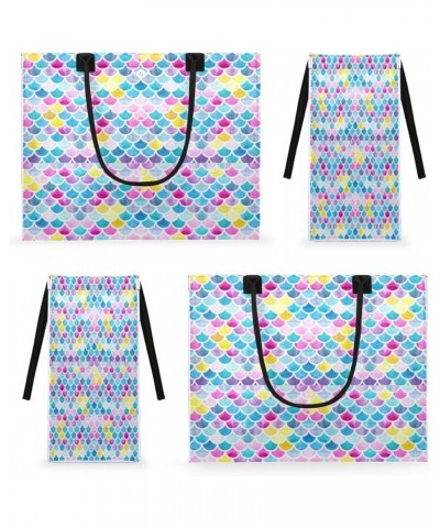 Poppy Flower Abstract Large Tote Bag Large Shoulder Bag For Women Teachers Nurses Work Shopping Travel Daily Use Rainbow Fish...