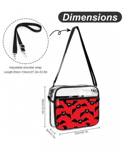 Halloween Pattern Clear Crossbody Shoulder Purse Bag for Men Women, Stadium Clear Messenger Bag Style $11.50 Crossbody Bags