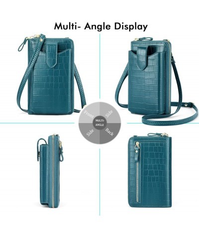 Small Crossbody Cell Phone Purse for Women, Lightweight Mini Shoulder Bag Wallet with Credit Card Slots Z02-blue Croc $10.56 ...