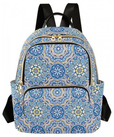 Abstract Floral and Geometric Pattern Women's Backpack Purse Causal Daypack Work Travel College Business Trip Bag Shoulder Ba...