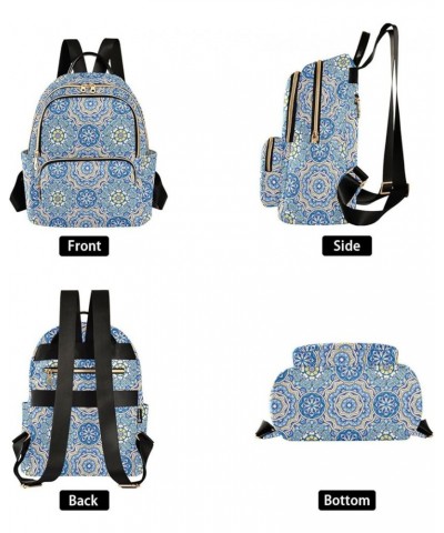 Abstract Floral and Geometric Pattern Women's Backpack Purse Causal Daypack Work Travel College Business Trip Bag Shoulder Ba...