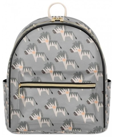 Cute Zebra Mini Backpack Purse for Women, Cartoon Animal Small Backpack Leather Casual Daypacks Ladies Shoulder Bags $20.69 B...