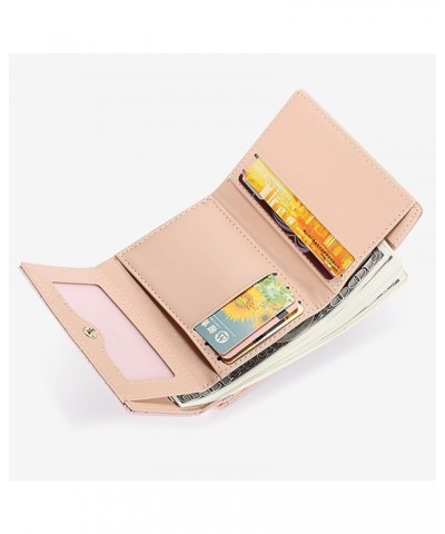 Women Girls Wallet Tri-Fold Wallet PU Leather Purse Slim Short Wallet Small Trifold Cash Card Holder Bag White $11.59 Wallets