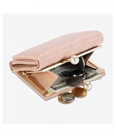 Women Girls Wallet Tri-Fold Wallet PU Leather Purse Slim Short Wallet Small Trifold Cash Card Holder Bag White $11.59 Wallets