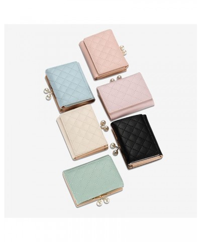 Women Girls Wallet Tri-Fold Wallet PU Leather Purse Slim Short Wallet Small Trifold Cash Card Holder Bag White $11.59 Wallets