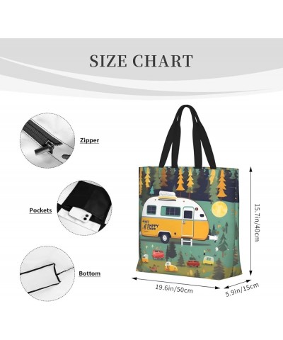 Mexican Otomi Animals Print Fashion Tote Bag,Travel Handbag For Women, Hobo Bags, Work Shoulder Bags Crossbody Bag Happy Bus ...