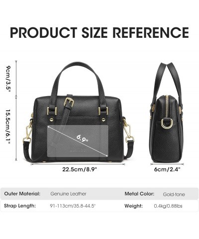 Genuine Leather Crossbody Bags for Women Trendy, Small Soft Shoulder Purses and Handbags Black $22.50 Handbags