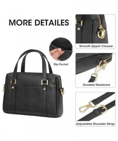 Genuine Leather Crossbody Bags for Women Trendy, Small Soft Shoulder Purses and Handbags Black $22.50 Handbags