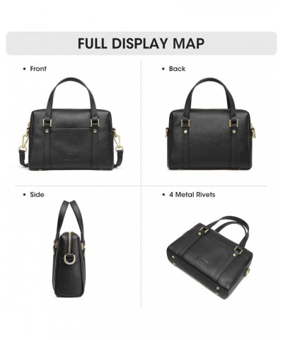 Genuine Leather Crossbody Bags for Women Trendy, Small Soft Shoulder Purses and Handbags Black $22.50 Handbags