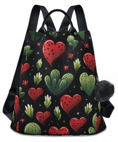 Cactuses Hearts Backpack Purse for Women Travel Casual Daypack College Bookbag Work Business Ladies Shoulder Bag $18.92 Backp...