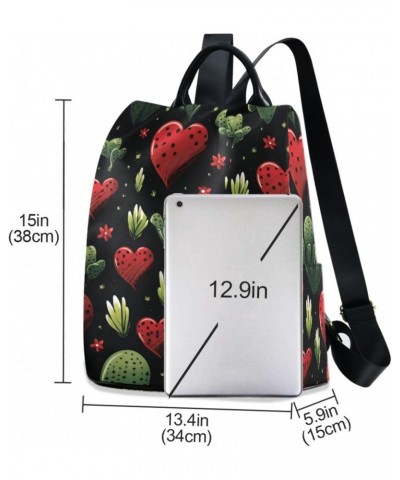 Cactuses Hearts Backpack Purse for Women Travel Casual Daypack College Bookbag Work Business Ladies Shoulder Bag $18.92 Backp...