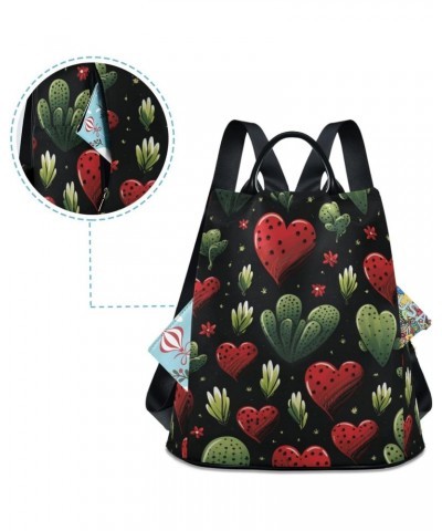 Cactuses Hearts Backpack Purse for Women Travel Casual Daypack College Bookbag Work Business Ladies Shoulder Bag $18.92 Backp...