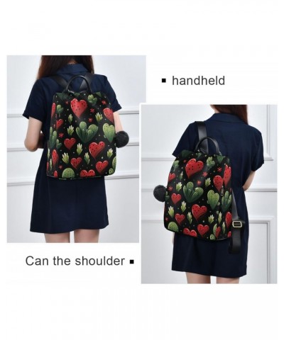 Cactuses Hearts Backpack Purse for Women Travel Casual Daypack College Bookbag Work Business Ladies Shoulder Bag $18.92 Backp...