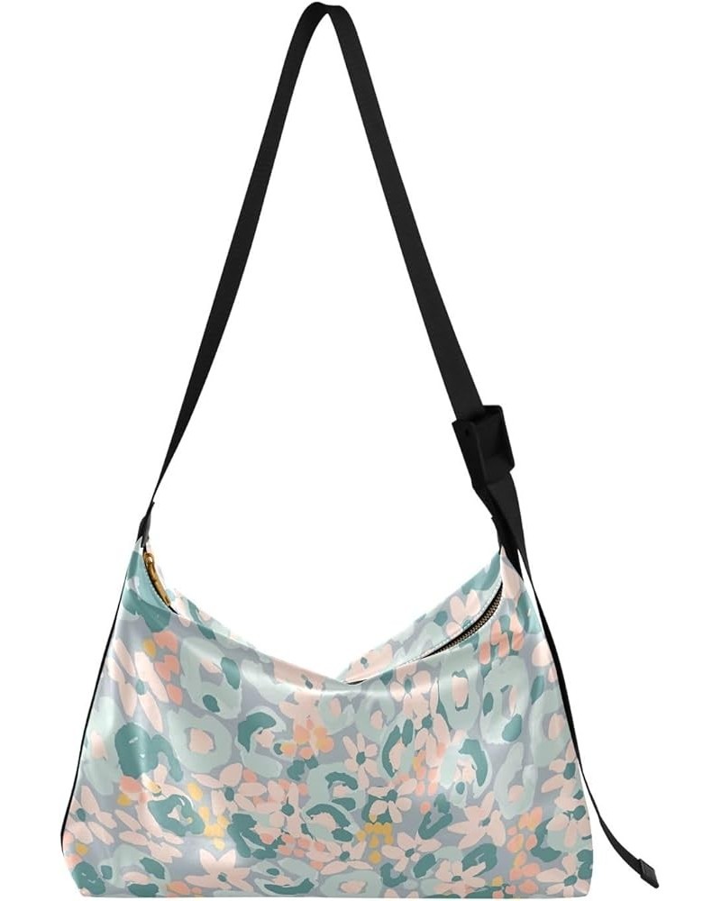 Floral Animal Skin Leather Shoulder Purse Hobo Women's Large Purse Soft Floral Print Womans Shoulder Purse Bloom Floral Brigh...