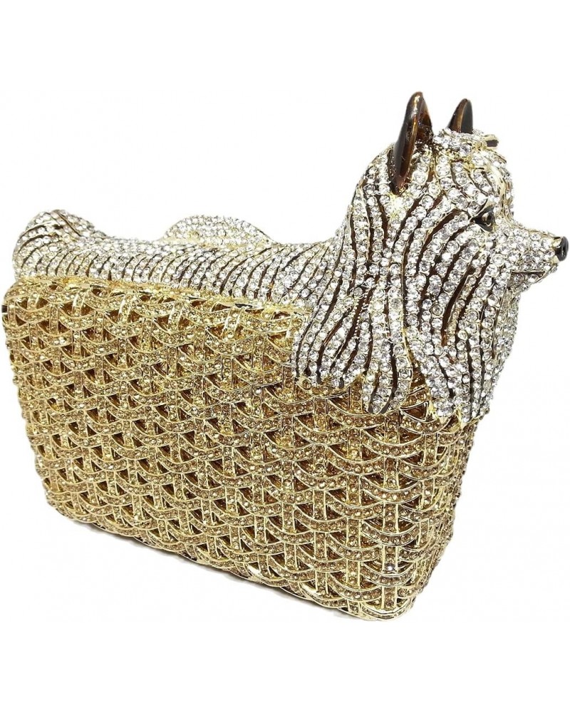 Puppy Evening Bags and Clutches for Women Formal Party Poodle Dog Crystal Clutch Purse Wedding Handbag $53.99 Evening Bags