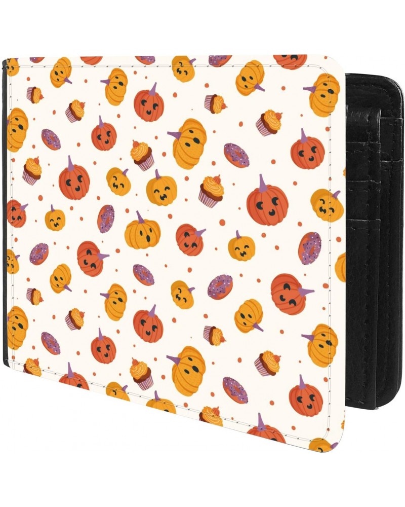 Unique Desige Pattern - Halloween pumpkin, Slim Front Pocket Wallet Billfold RFID Blocking $12.50 Wallets