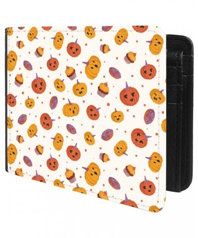 Unique Desige Pattern - Halloween pumpkin, Slim Front Pocket Wallet Billfold RFID Blocking $12.50 Wallets