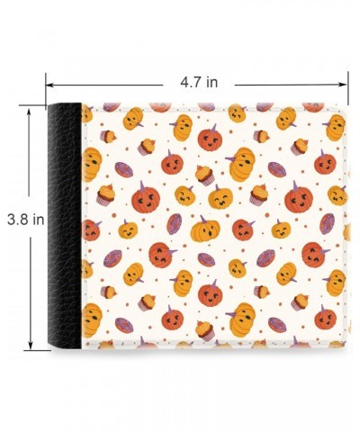 Unique Desige Pattern - Halloween pumpkin, Slim Front Pocket Wallet Billfold RFID Blocking $12.50 Wallets