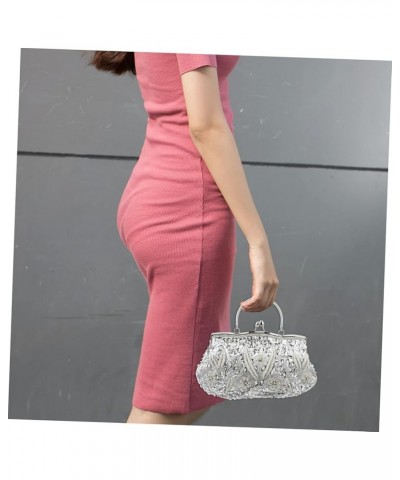 1pc dinner bag women's purse vintage tote bag womens tote handbags embroidery handbag women tote bag Silver $15.53 Evening Bags