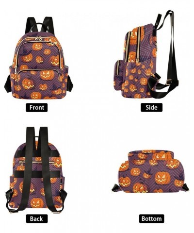 Halloween Women Backpack Angry Jack-o-lantern Anti-Theft Travel Backpack with Luggage Belt Durable Lightweight Handbag Lady P...