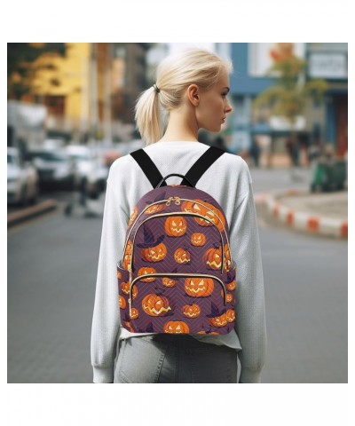 Halloween Women Backpack Angry Jack-o-lantern Anti-Theft Travel Backpack with Luggage Belt Durable Lightweight Handbag Lady P...