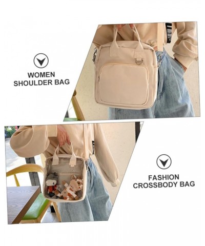 2 Pcs Transparent Canvas Bag Messanger Bags Makeup Brishes Mobile+phone Carryon Bag Cellphone Cross Body White $11.63 Others