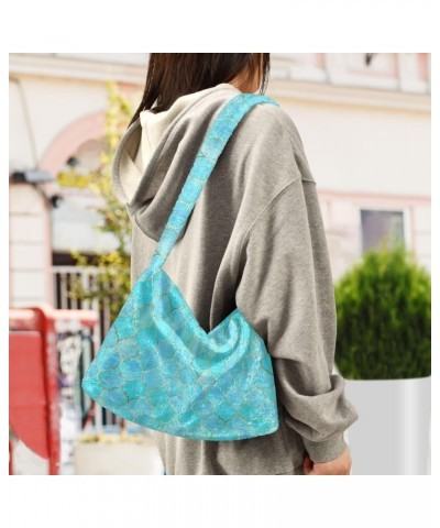 Vintage Moroccan Teal Blue Fluffy Tote Bag Handbag Purse Shoulder Bag Crossbody Bags for Women Daily Gifts with Zipper $12.38...