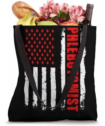 Phlebotomist Vintage US Flag Phlebotomy Nurse Tote Bag $11.52 Totes