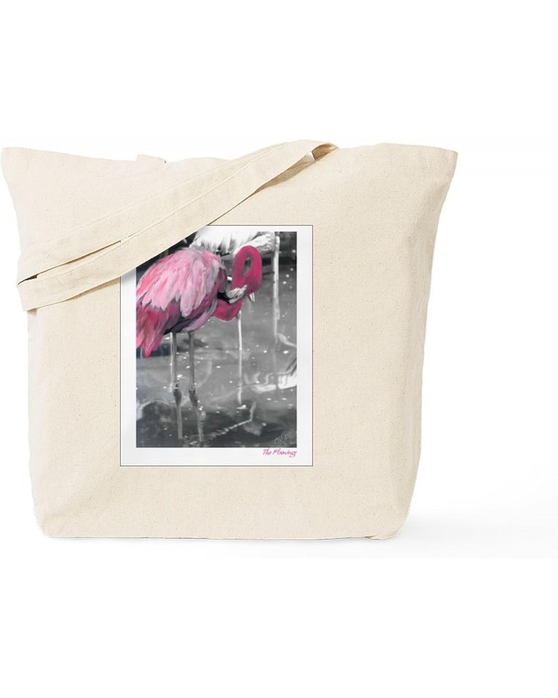 Flamingos Tote Bag Natural Canvas Tote Bag, Cloth Shopping Bag Hand Painted Pink Flamingo Tote Bag $8.00 Travel Gear