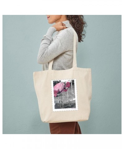 Flamingos Tote Bag Natural Canvas Tote Bag, Cloth Shopping Bag Hand Painted Pink Flamingo Tote Bag $8.00 Travel Gear