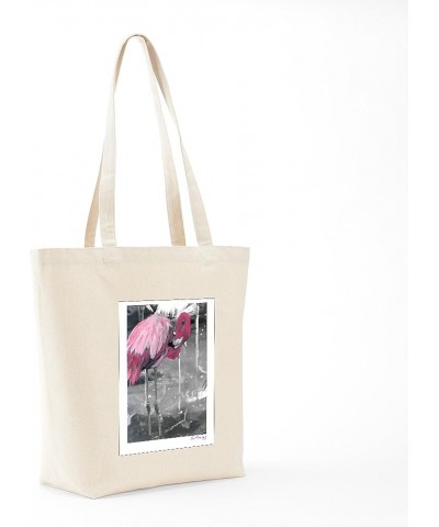 Flamingos Tote Bag Natural Canvas Tote Bag, Cloth Shopping Bag Hand Painted Pink Flamingo Tote Bag $8.00 Travel Gear