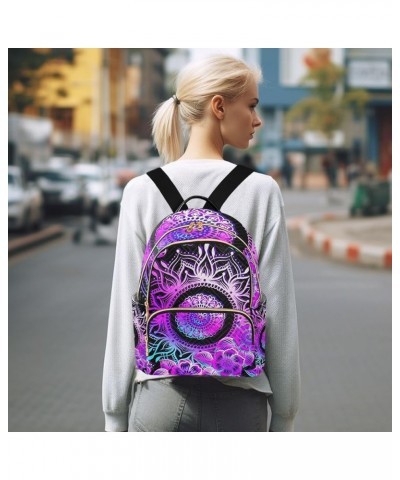 Small Backpack for Women Travel Bag Indian Henna Floral Boho Daypack Purse Fashion Shoulder Bag Rucksack Small B38 $11.18 Bac...