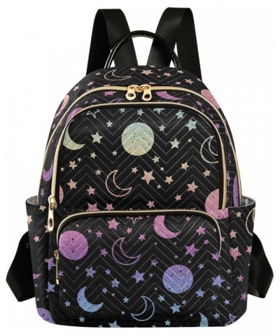 Travel Backpack Purse for Women Fashion Anti-theft Work Casual Rainbow Star Moon Daypack Shoulder Bag Medium Size Medium $21....