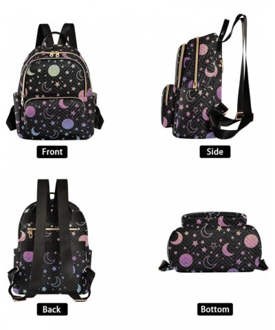 Travel Backpack Purse for Women Fashion Anti-theft Work Casual Rainbow Star Moon Daypack Shoulder Bag Medium Size Medium $21....