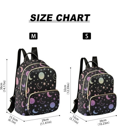 Travel Backpack Purse for Women Fashion Anti-theft Work Casual Rainbow Star Moon Daypack Shoulder Bag Medium Size Medium $21....