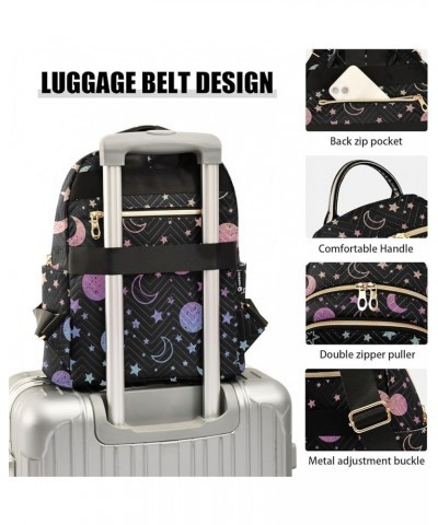 Travel Backpack Purse for Women Fashion Anti-theft Work Casual Rainbow Star Moon Daypack Shoulder Bag Medium Size Medium $21....