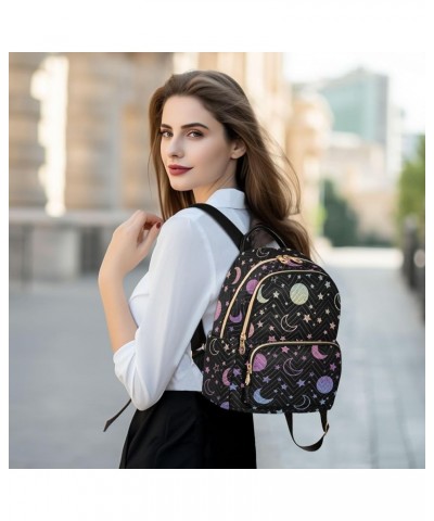 Travel Backpack Purse for Women Fashion Anti-theft Work Casual Rainbow Star Moon Daypack Shoulder Bag Medium Size Medium $21....