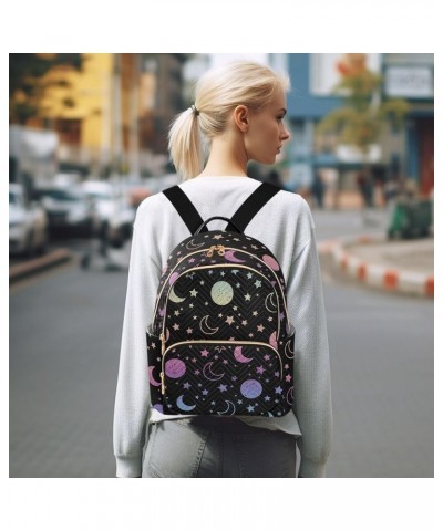 Travel Backpack Purse for Women Fashion Anti-theft Work Casual Rainbow Star Moon Daypack Shoulder Bag Medium Size Medium $21....