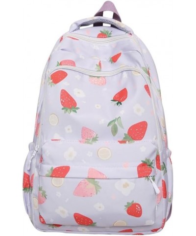 2024 Kawaii Fruit Berries Mini Backpack Y2k Aesthetic Waterproof Lightweight Bag (Blue) Purple $16.07 Backpacks