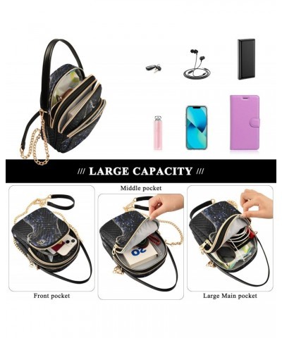 Quilted Crossbody Bags for Women,Cat (28) Women's Crossbody Handbags Small Travel Purses Phone Bag $11.65 Crossbody Bags