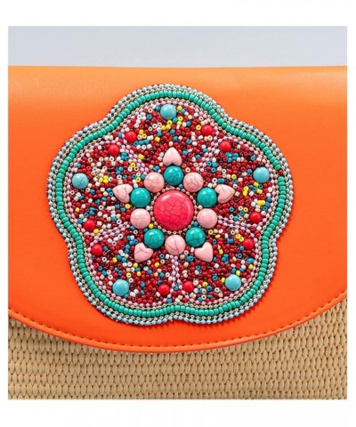 Straw Woven Clutch Purse for Women Straw Crossbody Tote Handbag with Adjustable Strap Summer Beach Purse 2024 Fbmbag2024-02-s...