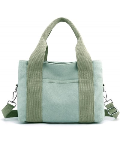 Stylish Large Canvas Tote Bag with Zipper Versatile Women Crossbody Shoulder Bags for Travel and Work Green $27.62 Totes