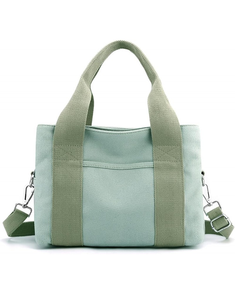 Stylish Large Canvas Tote Bag with Zipper Versatile Women Crossbody Shoulder Bags for Travel and Work Green $27.62 Totes