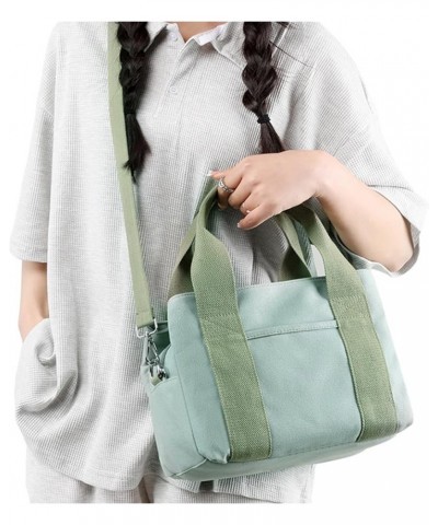 Stylish Large Canvas Tote Bag with Zipper Versatile Women Crossbody Shoulder Bags for Travel and Work Green $27.62 Totes