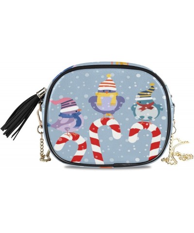 Women's Watercolor Gnomes PU Leather Crossbody Bag Shoulder Purse with Tassel Multi 07 $14.15 Crossbody Bags