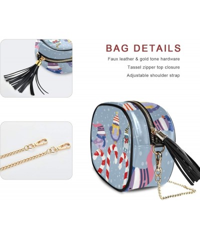 Women's Watercolor Gnomes PU Leather Crossbody Bag Shoulder Purse with Tassel Multi 07 $14.15 Crossbody Bags