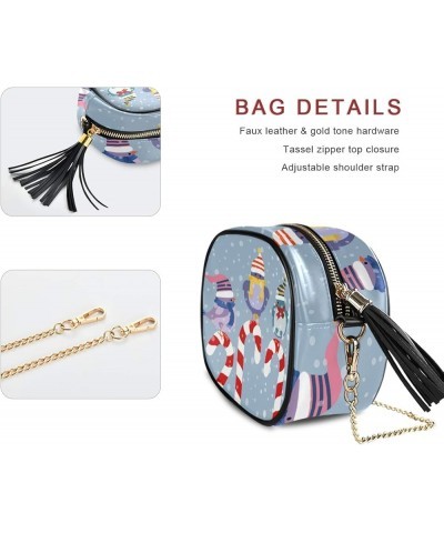 Women's Watercolor Gnomes PU Leather Crossbody Bag Shoulder Purse with Tassel Multi 07 $14.15 Crossbody Bags