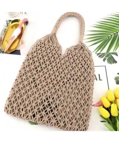 Straw Beach Bag Large Woven Bag Handbag Women's Tote Bag Summer for Travel Crossbody Shoulder Bags (Color : Q) I $11.76 Totes