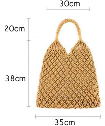 Straw Beach Bag Large Woven Bag Handbag Women's Tote Bag Summer for Travel Crossbody Shoulder Bags (Color : Q) I $11.76 Totes