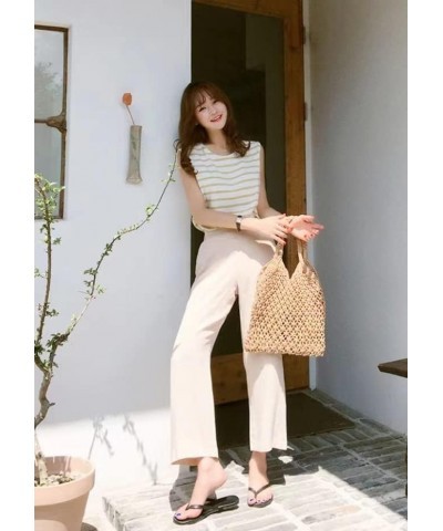 Straw Beach Bag Large Woven Bag Handbag Women's Tote Bag Summer for Travel Crossbody Shoulder Bags (Color : Q) I $11.76 Totes